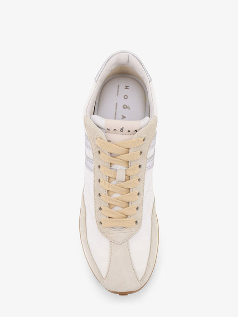 Nylon and suede sneakers