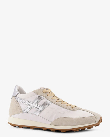 Nylon and suede sneakers