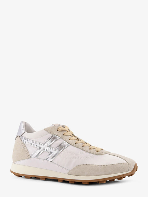 Nylon and suede sneakers