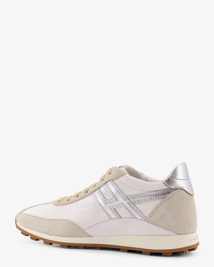 Nylon and suede sneakers