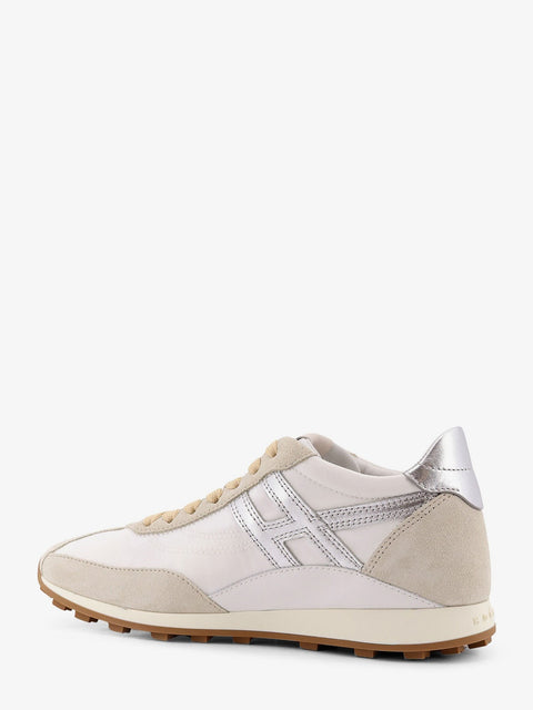 Nylon and suede sneakers