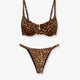 Perlamir nylon bikini with animal print