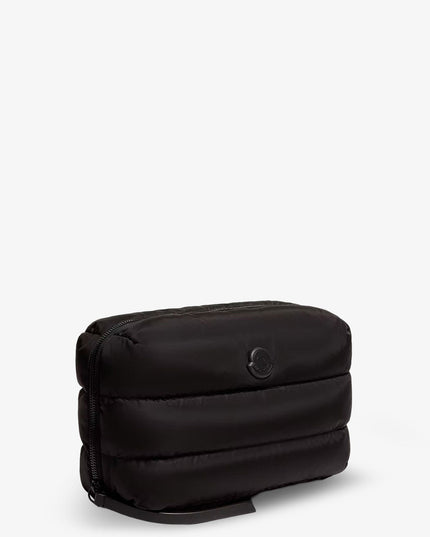 Nylon Caradoc beauty case with metal logo