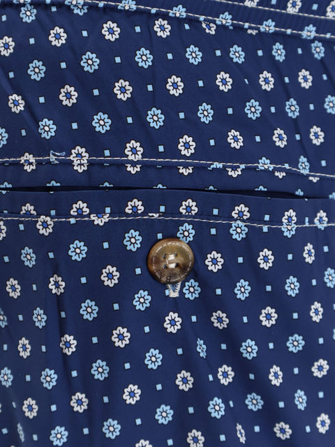 Nylon swim shorts with all-over micro pattern