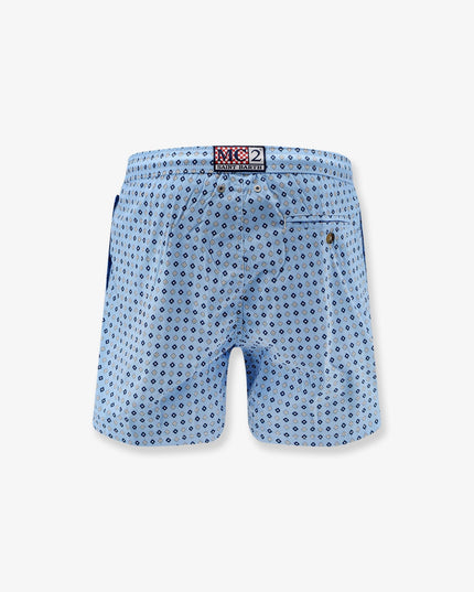 Nylon swim shorts with all-over micro-pattern