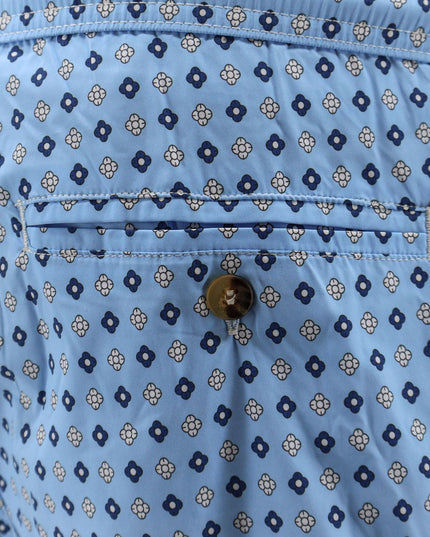 Nylon swim shorts with all-over micro-pattern
