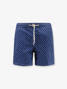 Nylon swim shorts with all-over micro pattern