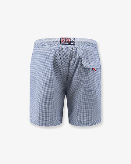 Nylon swim shorts with micro pattern