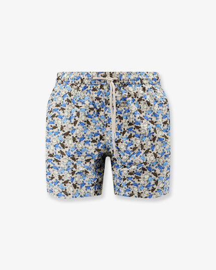 Nylon swim shorts with micro-pattern