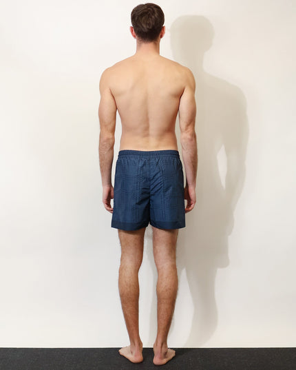Nylon swim trunks with all-over Gucci Incrocio print