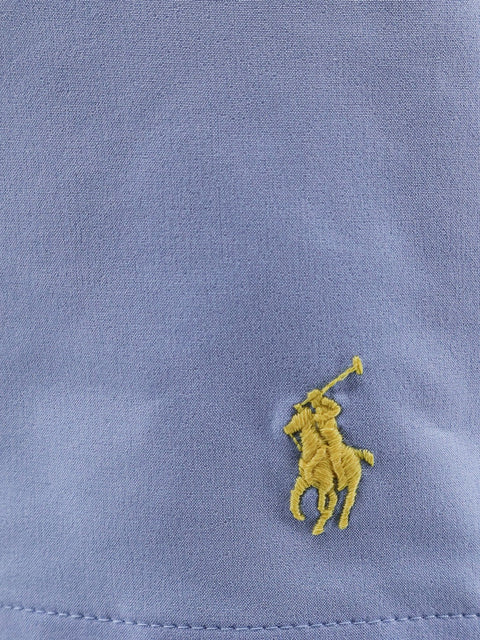 Nylon swim trunks with embroidered logo