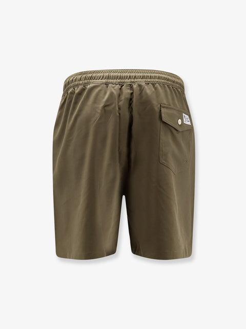 Nylon swimtrunk with logo embroidery