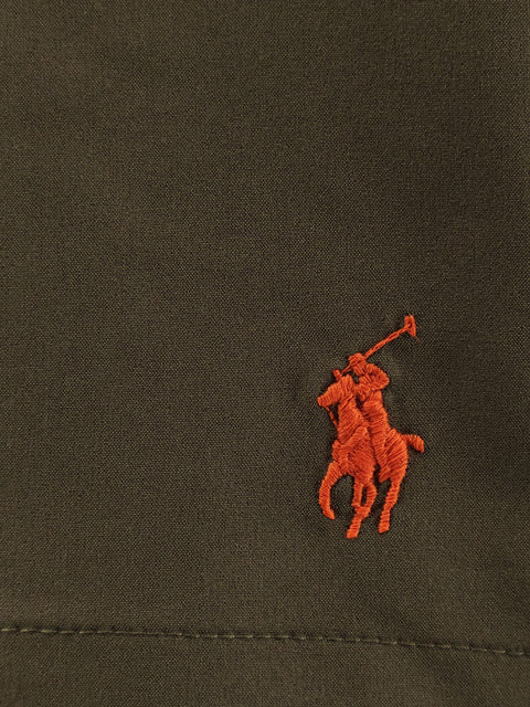 Nylon swimtrunk with logo embroidery