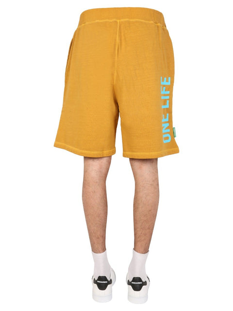"ONE LIFE ONE PLANET" BERMUDA SHORTS