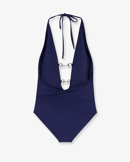 One-piece swimsuit with Horsebit details