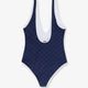 One-piece swimwear with GG motif