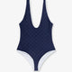 One-piece swimwear with GG motif