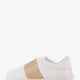 Open leather sneakers