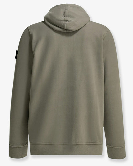 Stone Island | Kapuzen-Sweatjacke mit Logo-Patch | Militärgrün | Herren