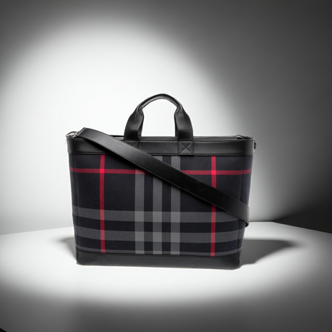 BURBERRY ORMOND TOTE BAG NAVY