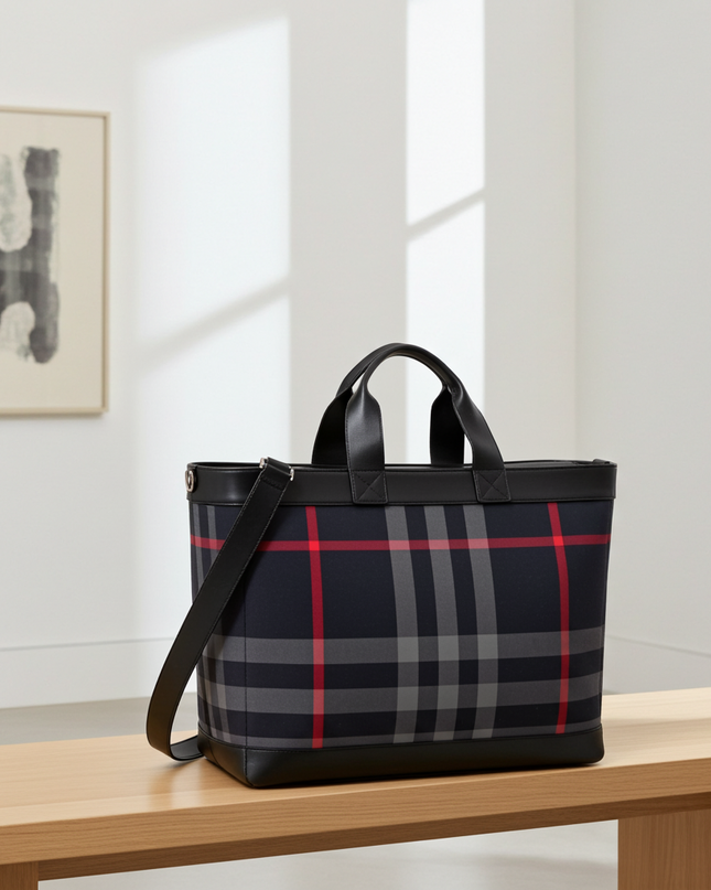 BURBERRY SAC CABAS ORMOND BLEU MARINE