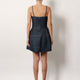 Padded denim mini dress