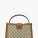 Padlock handbag with shoulder strap