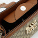 Padlock handbag with shoulder strap
