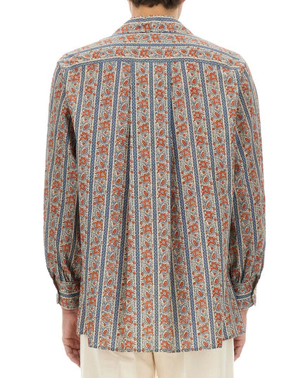 PAJAMA SHIRT WITH "VOYAGE IMAGINAIRE" PRINT