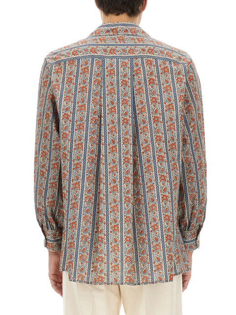 PAJAMA SHIRT WITH "VOYAGE IMAGINAIRE" PRINT