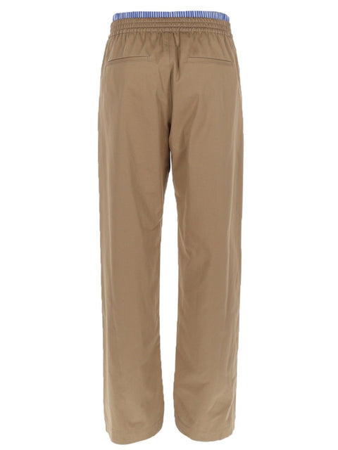 PANTALONE IN COTONE CON DOPPIO ELASTICO