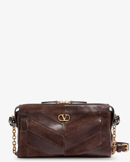Panthea suede and leather crossbody bag