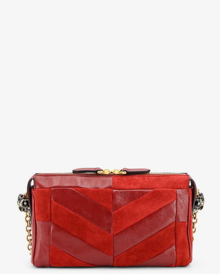 Panthea suede and leather crossbody bag