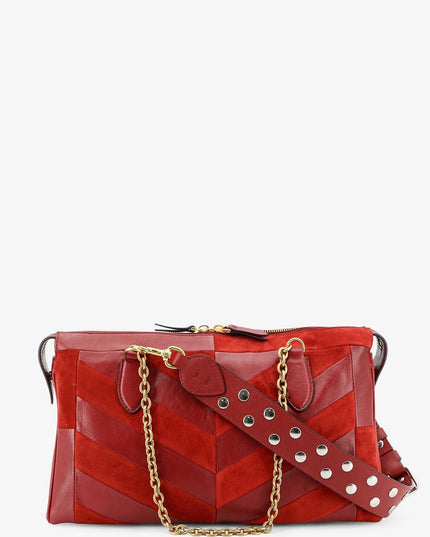 Panthea suede and leather crossbody bag