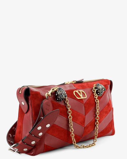 Panthea suede and leather crossbody bag