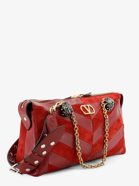Panthea suede and leather crossbody bag