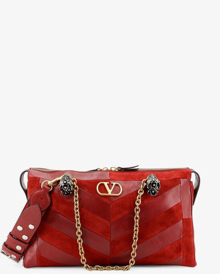 Panthea suede and leather crossbody bag