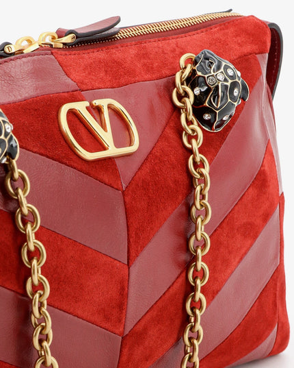 Panthea suede and leather crossbody bag