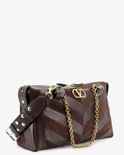 Panthea suede and leather shoulder bag