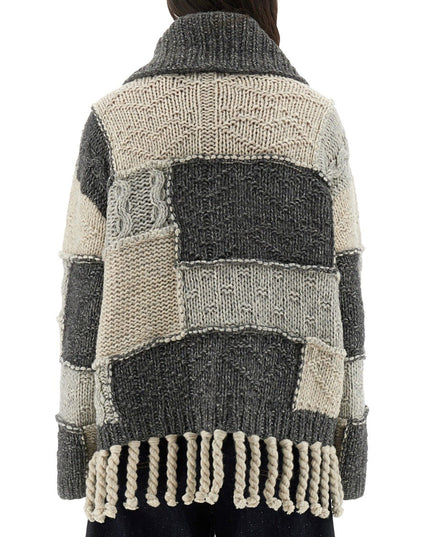 PATCHWORK JERSEY WITH BANGS