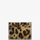Patent leather card holder with animal print