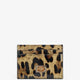 Patent leather card holder with animal print