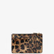 Patent leather card holder with animal print