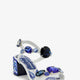 Patent leather sandals with Maiolica print