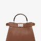 Peekaboo IseeU Small leather shoulder bag with Selleria macro stitching