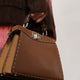 Peekaboo IseeU Small leather shoulder bag with Selleria macro stitching