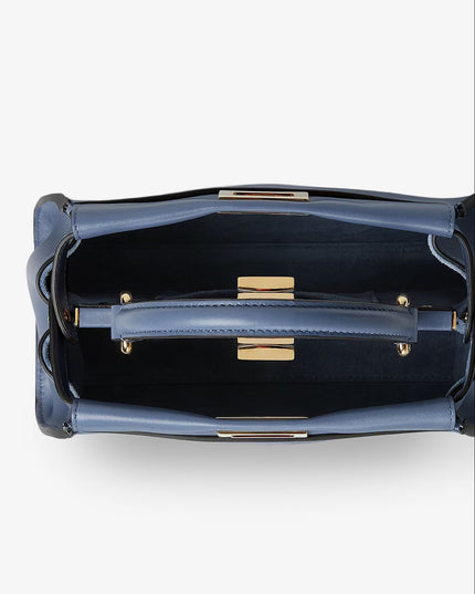 Fendi | Peekaboo Mini Lederhandtasche | Blau