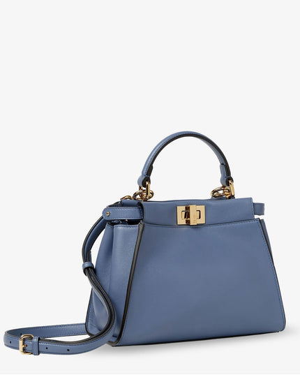 Fendi | Peekaboo Mini Lederhandtasche | Blau