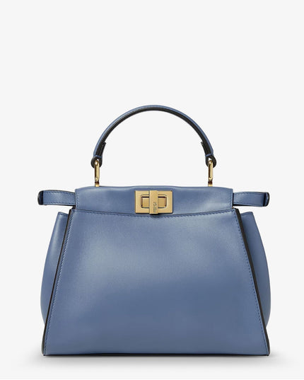 Fendi | Peekaboo Mini Lederhandtasche | Blau