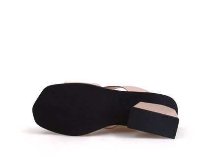 Peep Toe Cutout Chunky Sandals